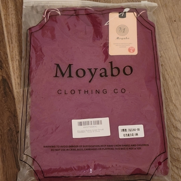 Moyabo Floral Turtleneck Ribbed Knit Long Sleeve Slim Fit S - Picture 2 of 10